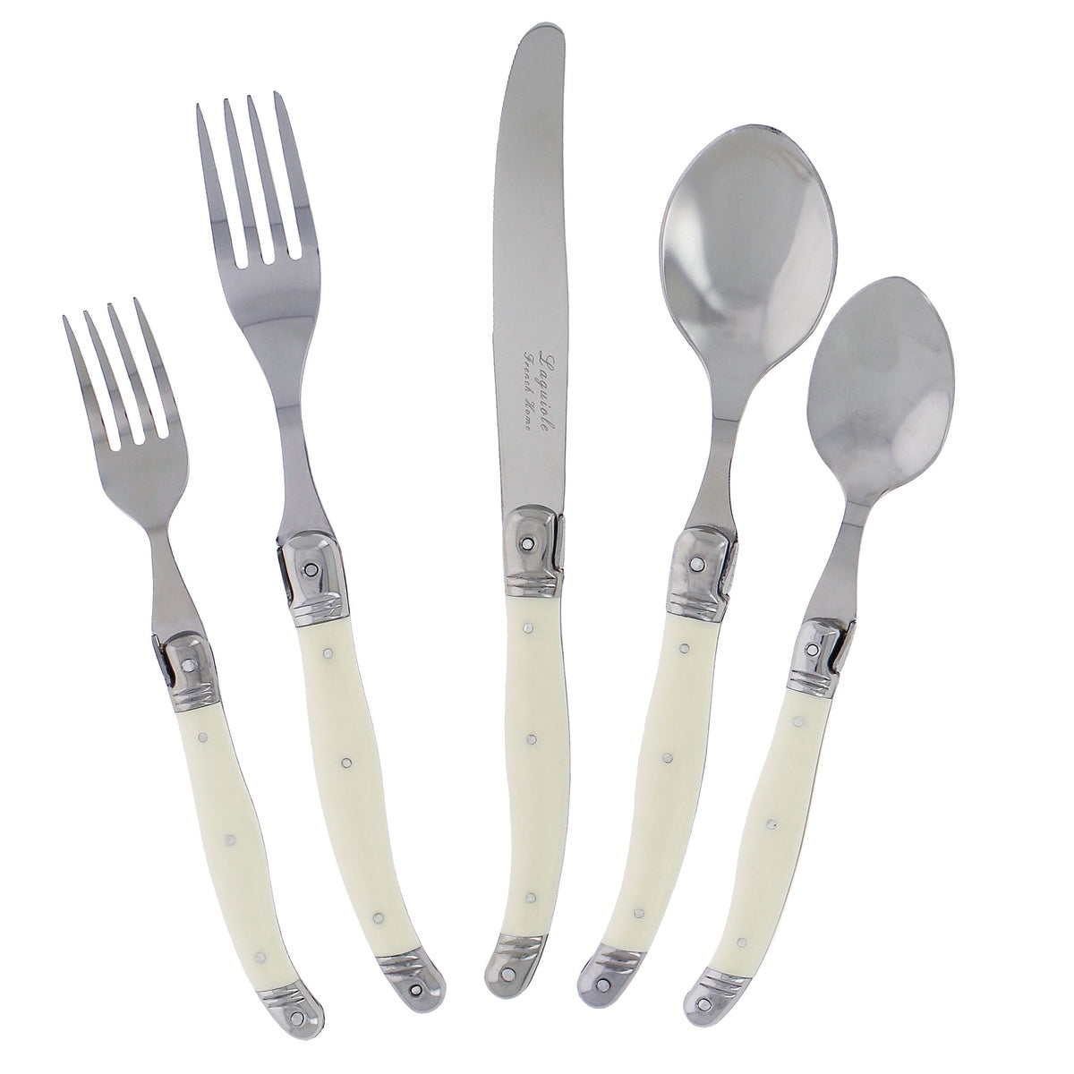  French Home 20 Piece Laguiole Faux Ivory Flatware Set by French Home - Default Title - Bonton