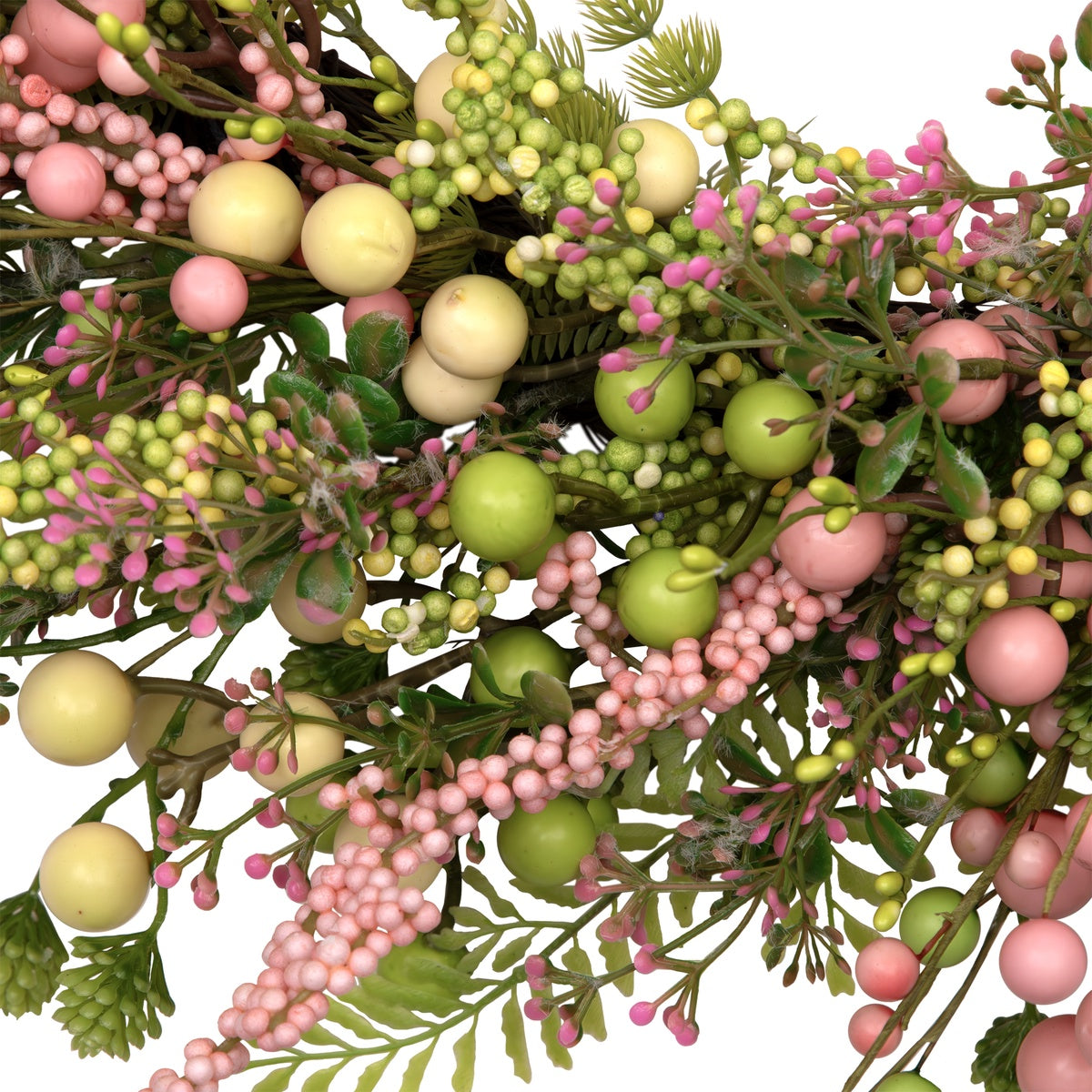  Northlight Berries and Olives Artificial Spring Wreath - 25