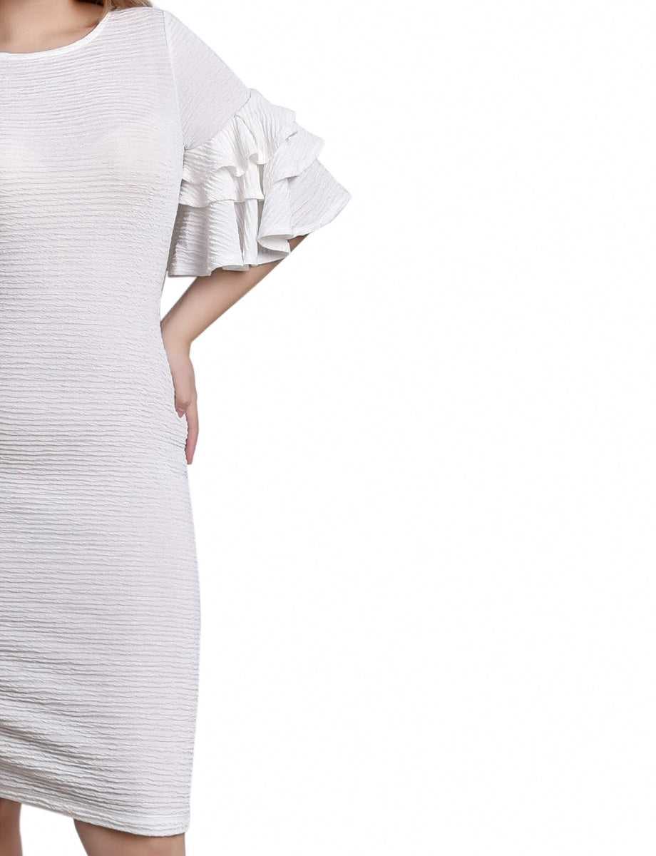  NY Collection Bolero Sleeve Body Con Dress - Blush - Bonton