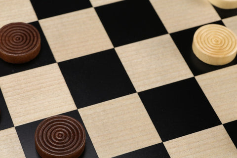 15" Wooden Chess and Checkers Set - Black - Chess Set - Chess-House