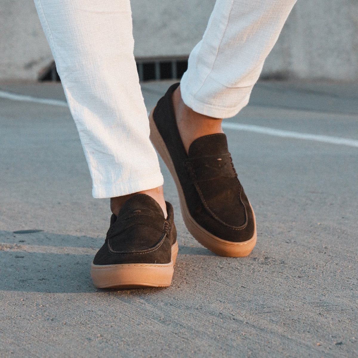  Gernie NYC 22's Penny Leather Low Top - Light Blue Suede - Bonton