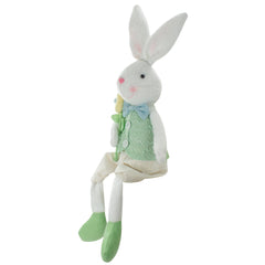 Boy Bunny Rabbit Easter and Spring Figure - 24" - White and Green