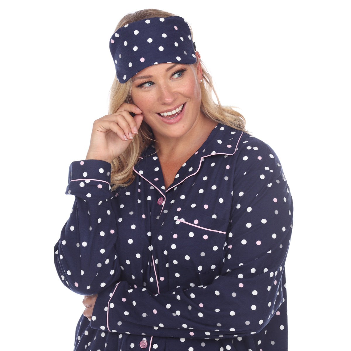  White Mark Plus Size Three-Piece Pajama Set - 1X - Bonton