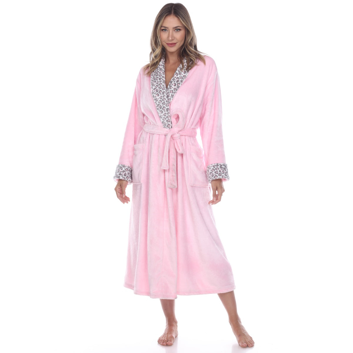  White Mark Women's Cozy Lounge Robe - S/M - Bonton