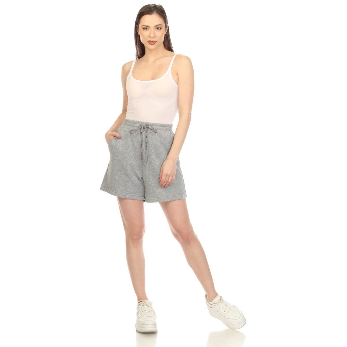  White Mark White Mark Women's Super Soft Drawstring Waistband Sweat Short - XL - Bonton