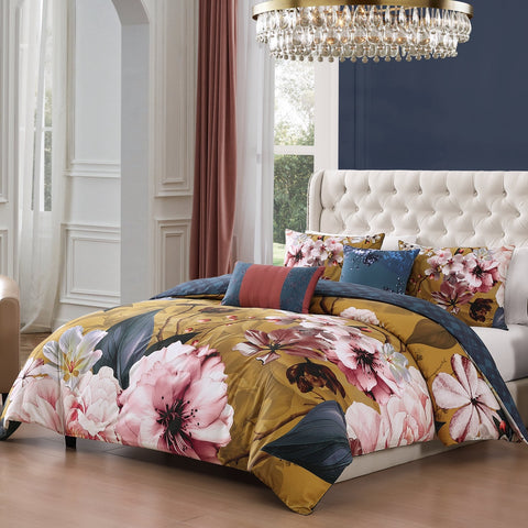 Bebejan Golden Bounty 5 Piece Reversible Comforter Set