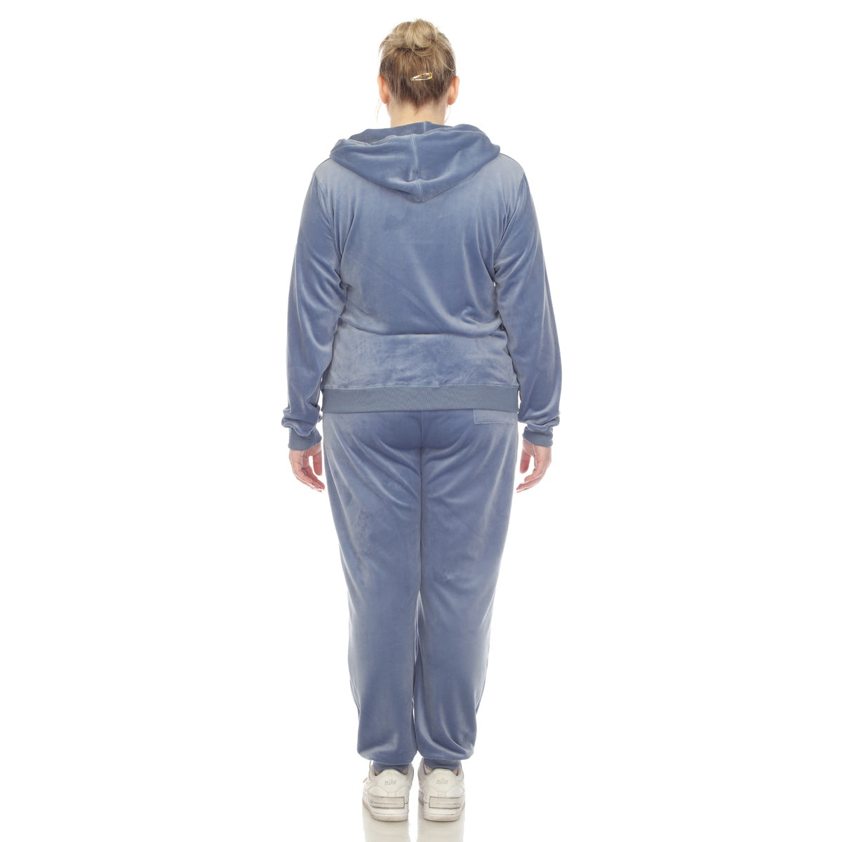  White Mark Plus Size 2 Piece Velour Tracksuit Set - 1X - Bonton