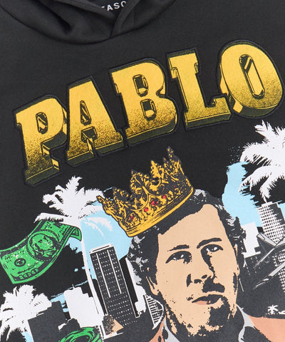 Pablo Applique Hoodie - Black