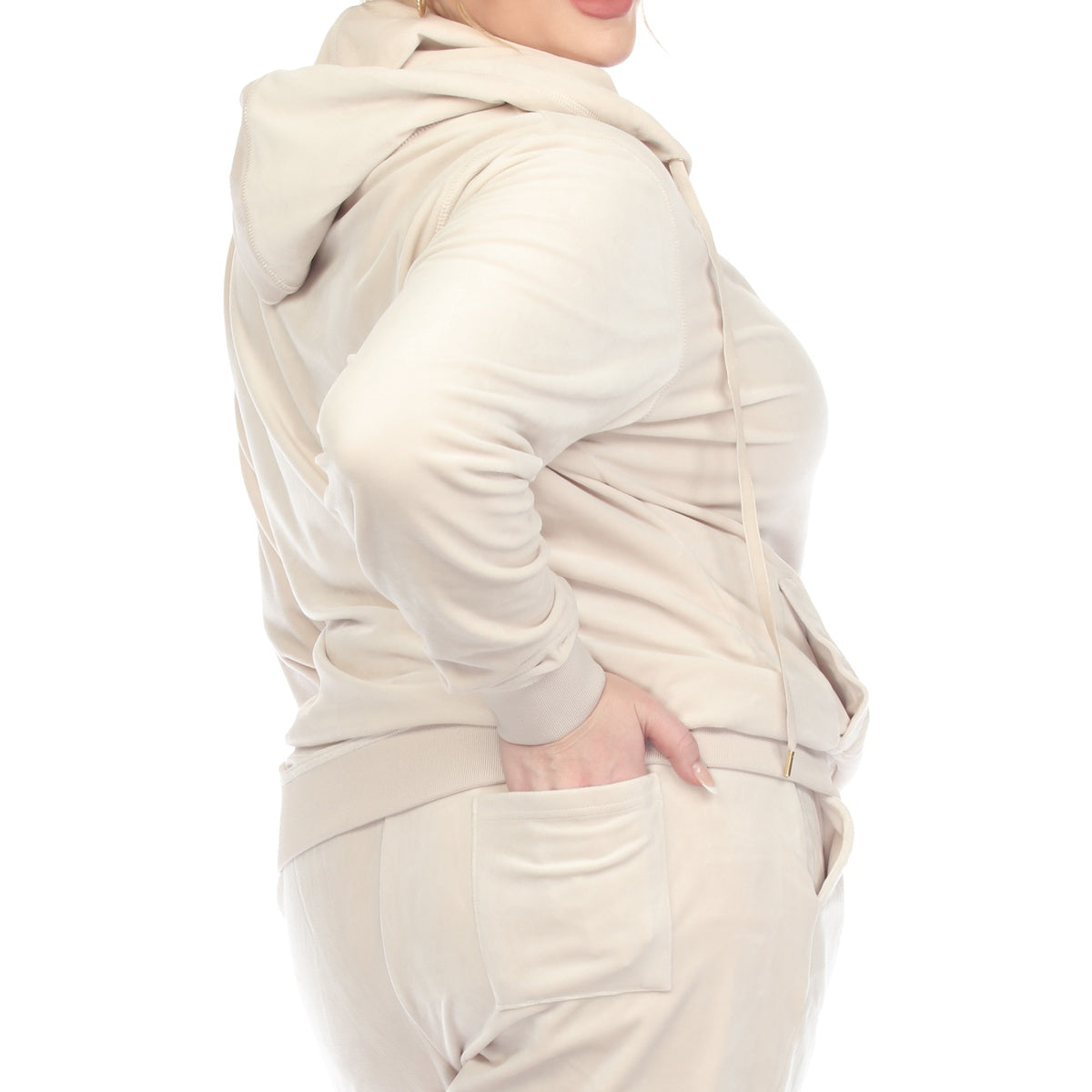  White Mark Plus Size 2 Piece Velour Tracksuit Set - 3X - Bonton