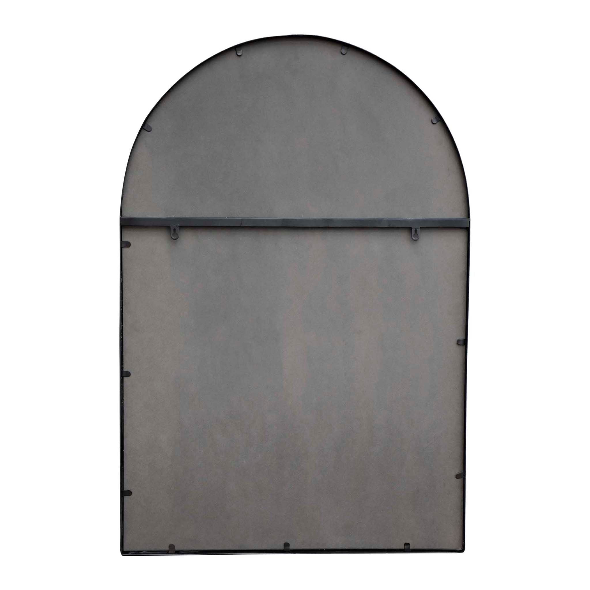  Paris Loft 20 Panel Arched Metal Framed Wall Mirror - Black - Bonton