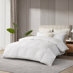 All Seasons Cotton Damask Stripe Down Alternative Comforter