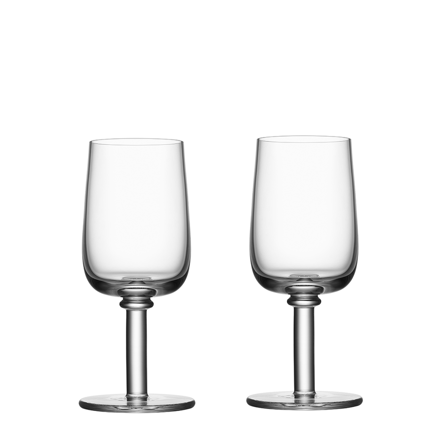  Kosta Boda Viva All Purpose Glass Medium Pair - Clear - Bonton