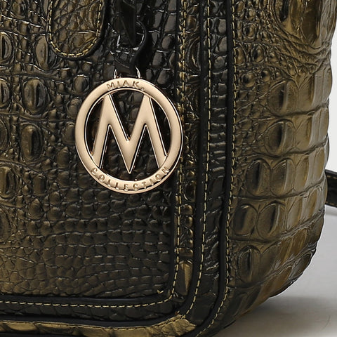 Aphelia Croc-Embossed Handbag