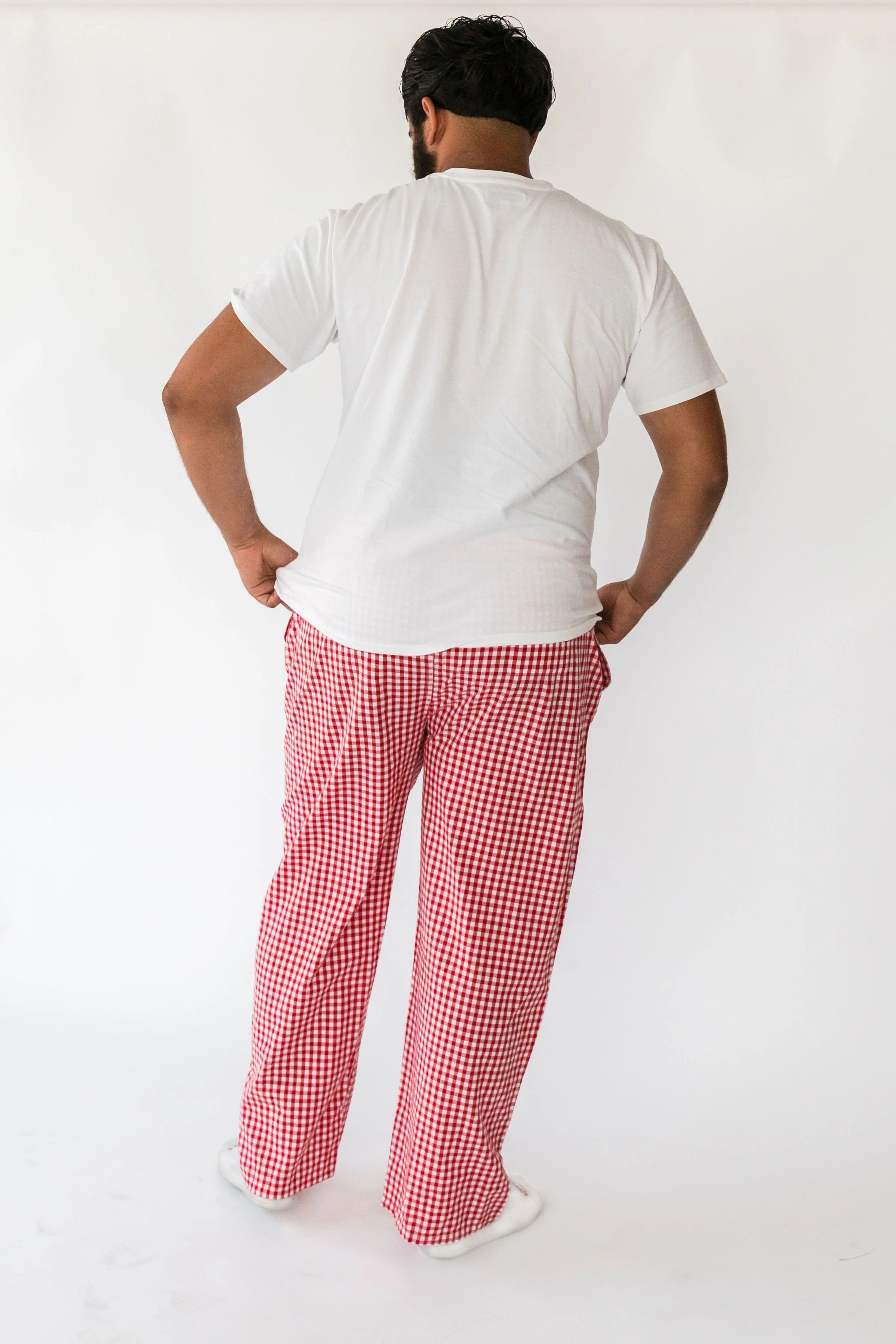  Alto Modas Wellington Red Gingham Menâ€™s Pajamas - Red Gingham - Bonton