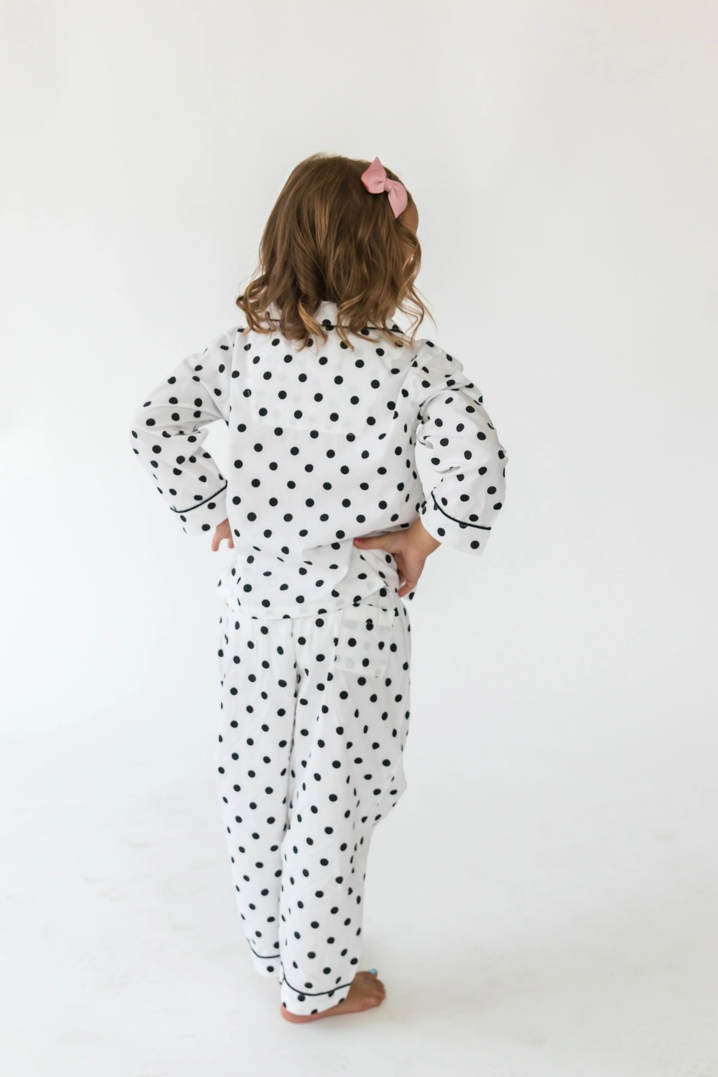  Alto Modas Kidâ€™s Classic Dots Long Sleeve Shirt & Pant Lounge Set - Classic Dots - Bonton