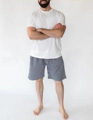 Daniel Navy Gingham Menâ€™s Shorts