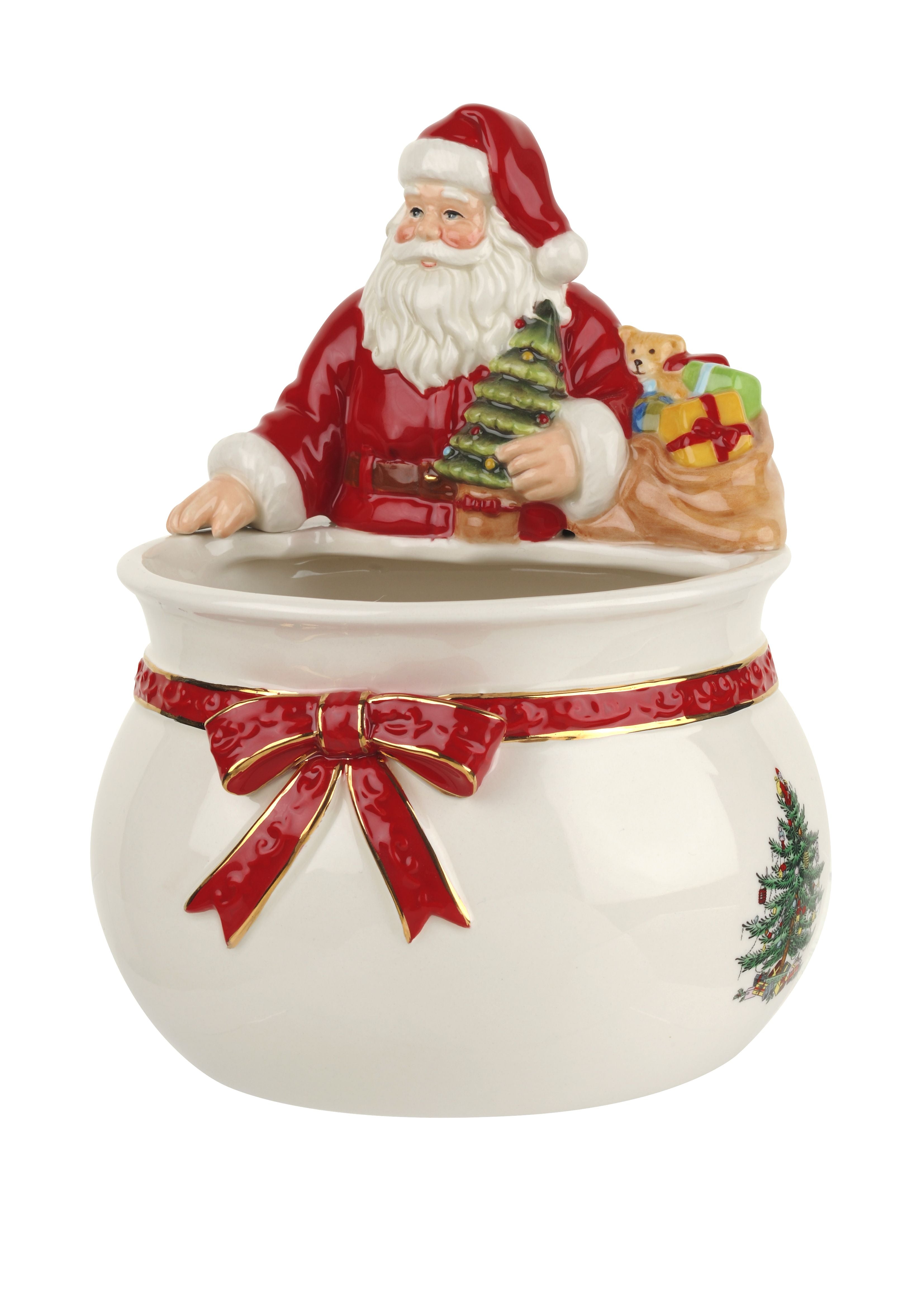  Spode Christmas Tree Santa Candy Bowl - White - Bonton