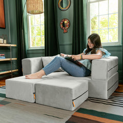 Zipline Convertible Sleeper Loveseat & Ottomans