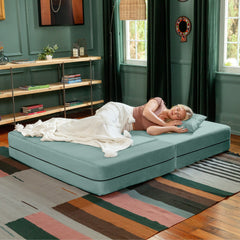 Zipline Convertible Sleeper Loveseat & Ottomans