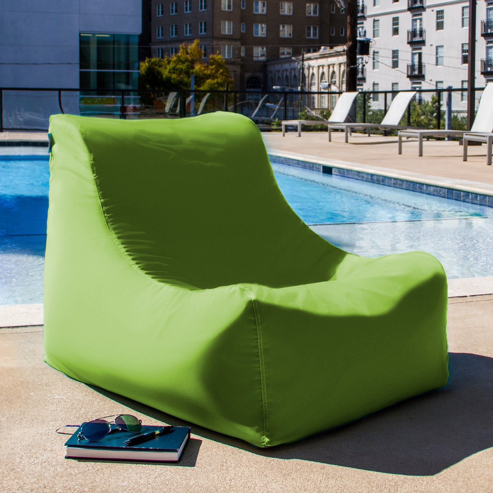  Jaxx Ponce Outdoor Bean Bag Chair - Lime - Bonton