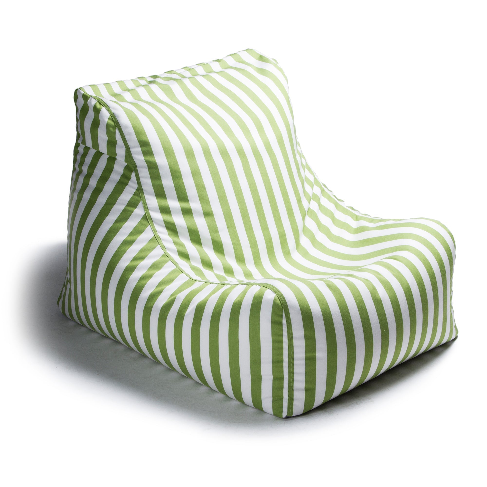  Jaxx Ponce Outdoor Bean Bag Chair - Lime Stripes - Bonton