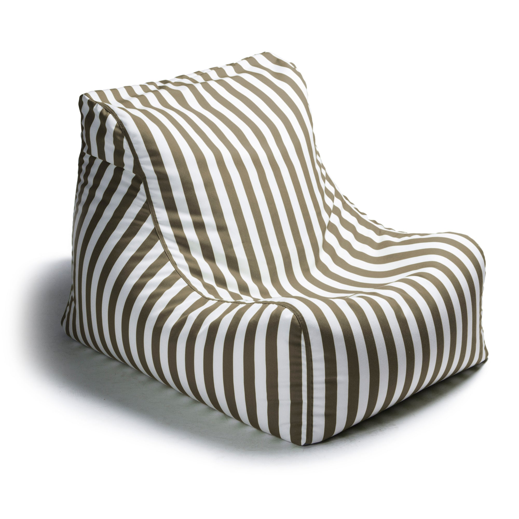  Jaxx Ponce Outdoor Bean Bag Chair - Taupe Stripes - Bonton