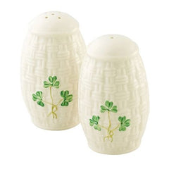 Irish Shamrock Salt and Pepper Set