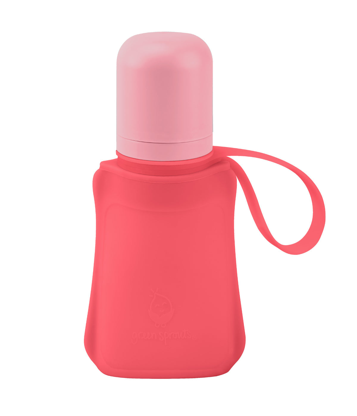 Sprout Ware Sip Straw Pocket made from Silicone and Plants 8oz Pink