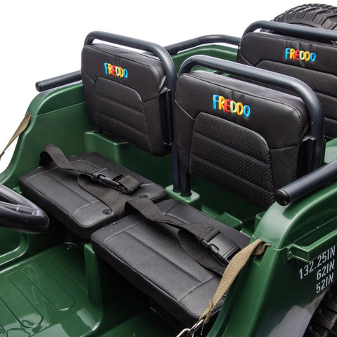 24V Freddo Military Willy Truck 3 Seater Electric Ride On