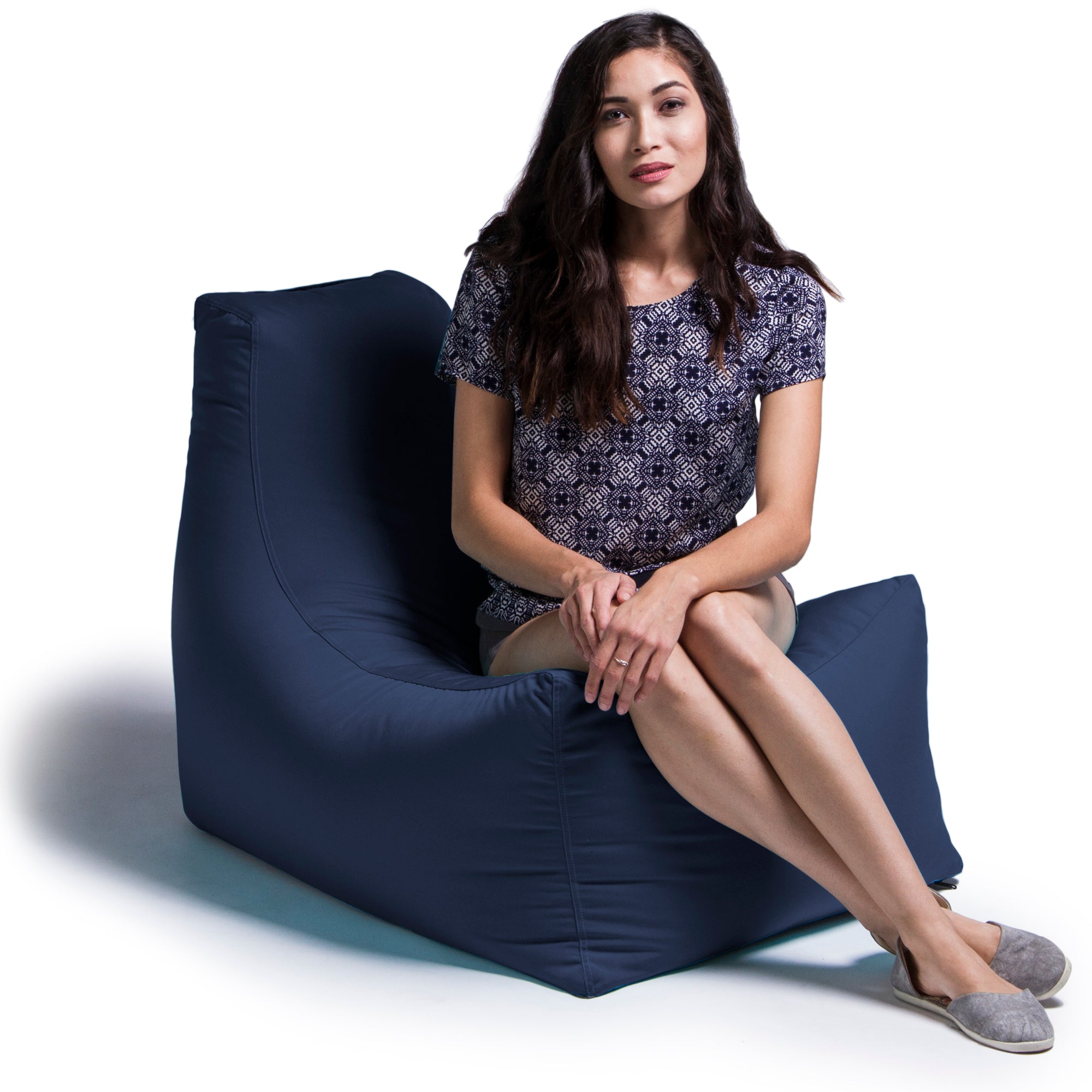  Jaxx Juniper Outdoor Bean Bag Patio Chair - Navy - Bonton