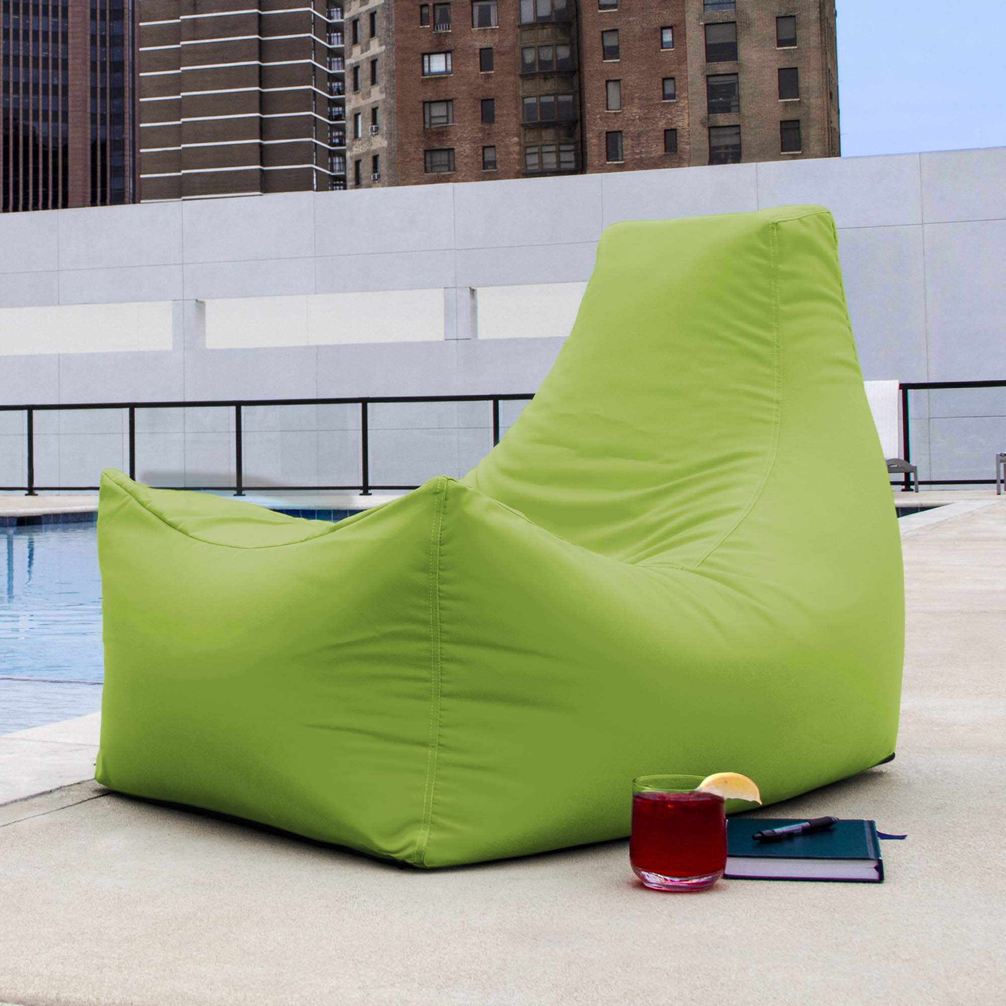  Jaxx Juniper Outdoor Bean Bag Patio Chair - Lime - Bonton