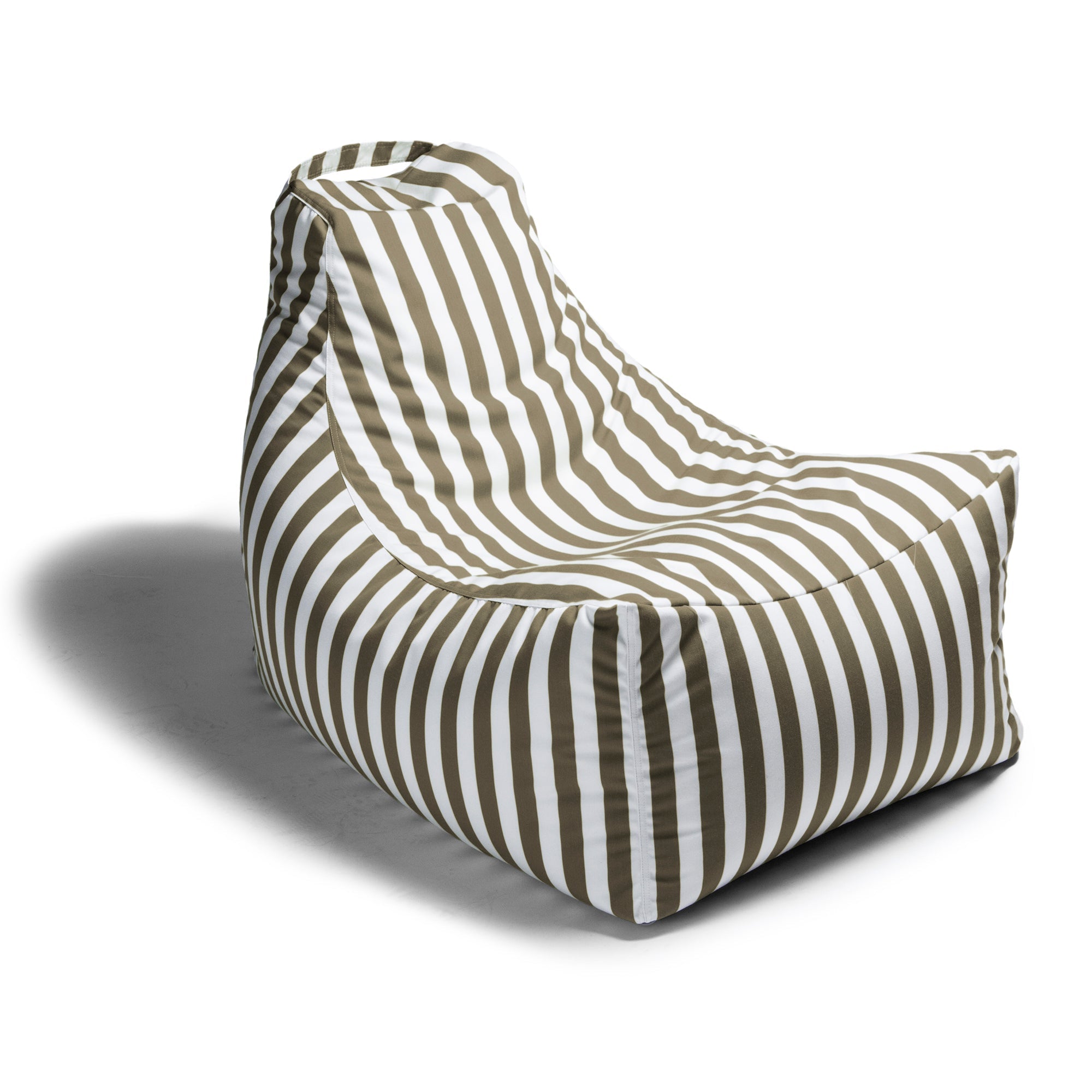  Jaxx Juniper Outdoor Bean Bag Patio Chair - Taupe Striped - Bonton