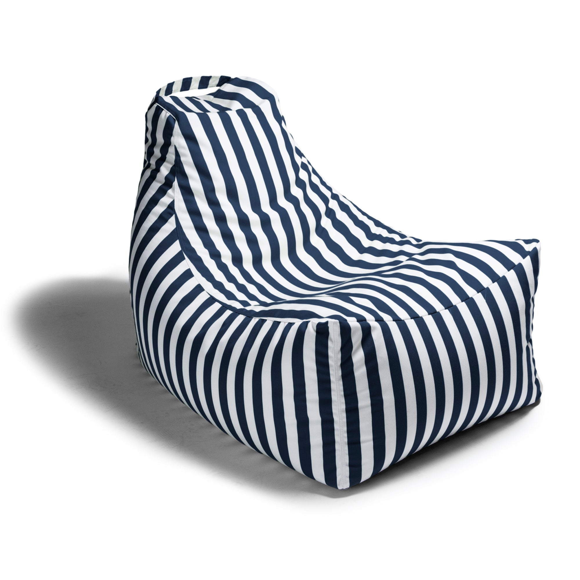  Jaxx Juniper Outdoor Bean Bag Patio Chair - Navy Striped - Bonton