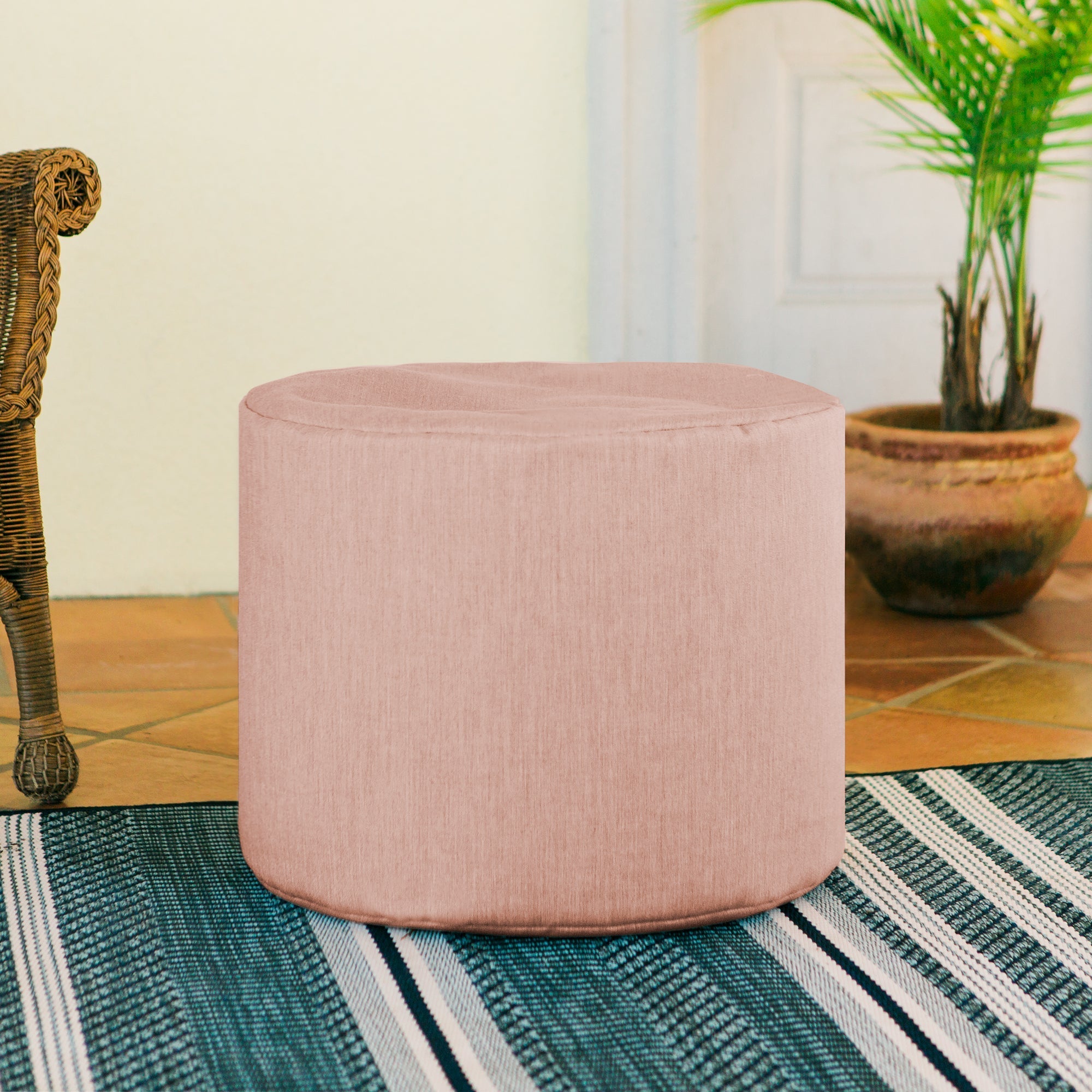  Jaxx Spring Outdoor Ottoman / Side Table - Petal - Bonton