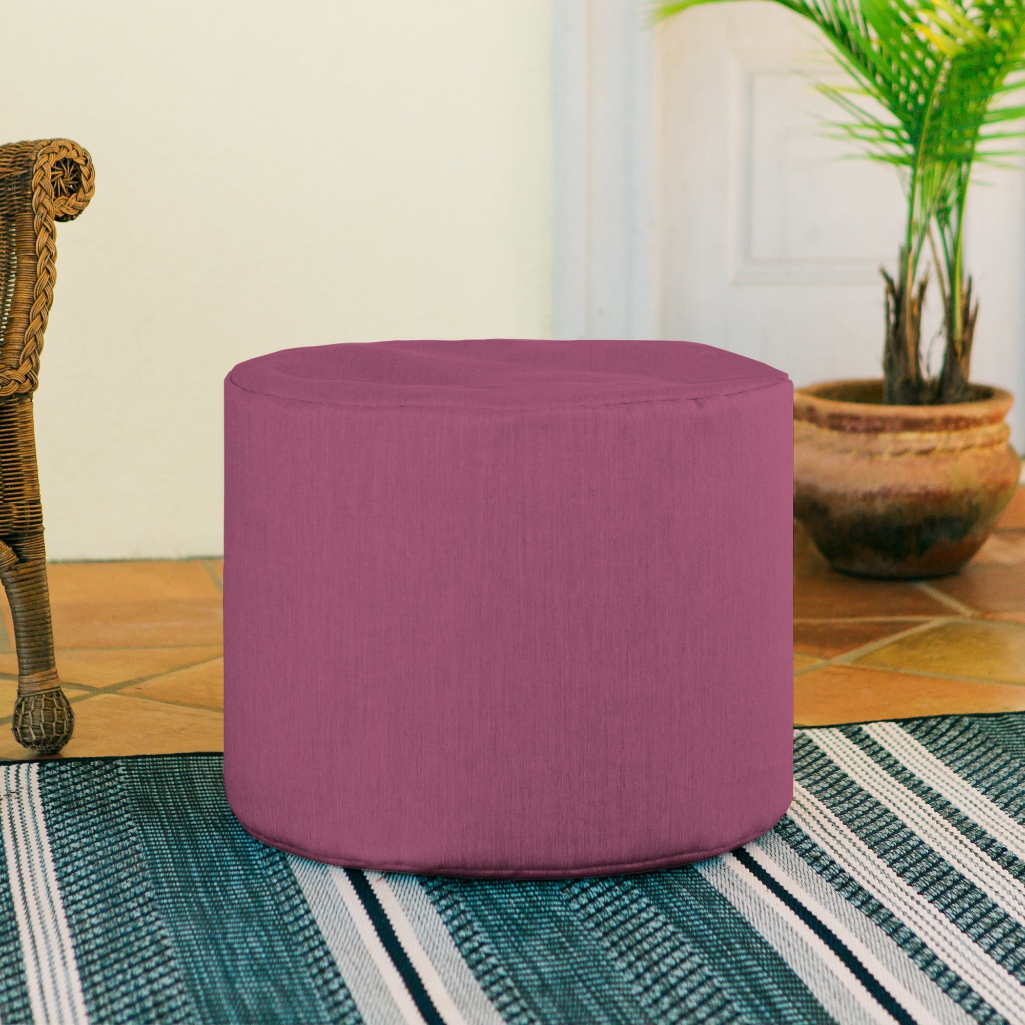  Jaxx Spring Outdoor Ottoman / Side Table - Iris - Bonton