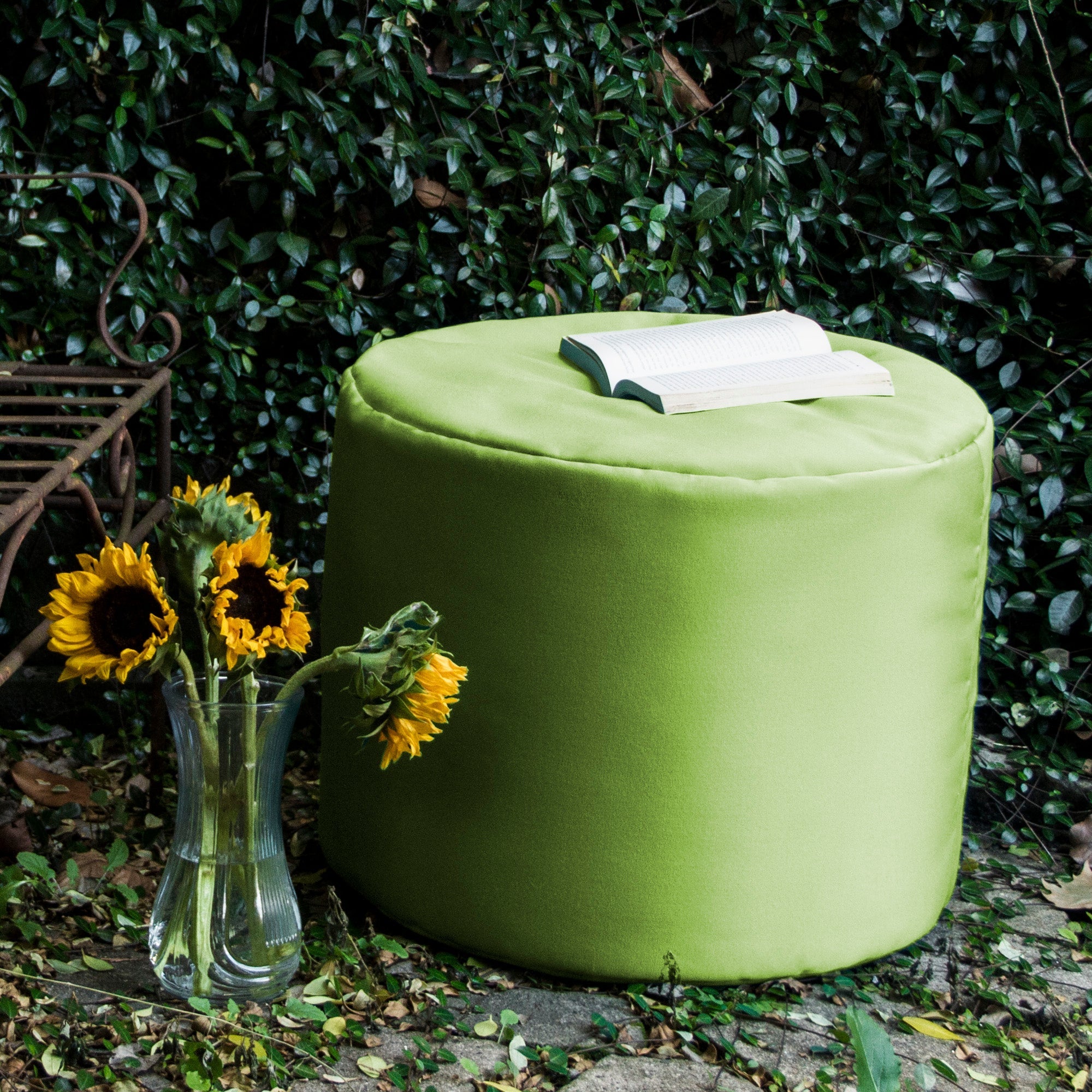  Jaxx Spring Outdoor Ottoman - Lime - Bonton