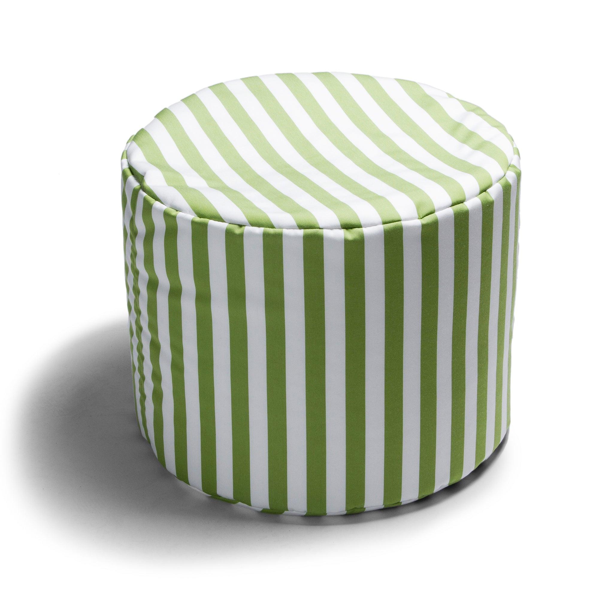  Jaxx Spring Outdoor Ottoman - Lime Stripes - Bonton