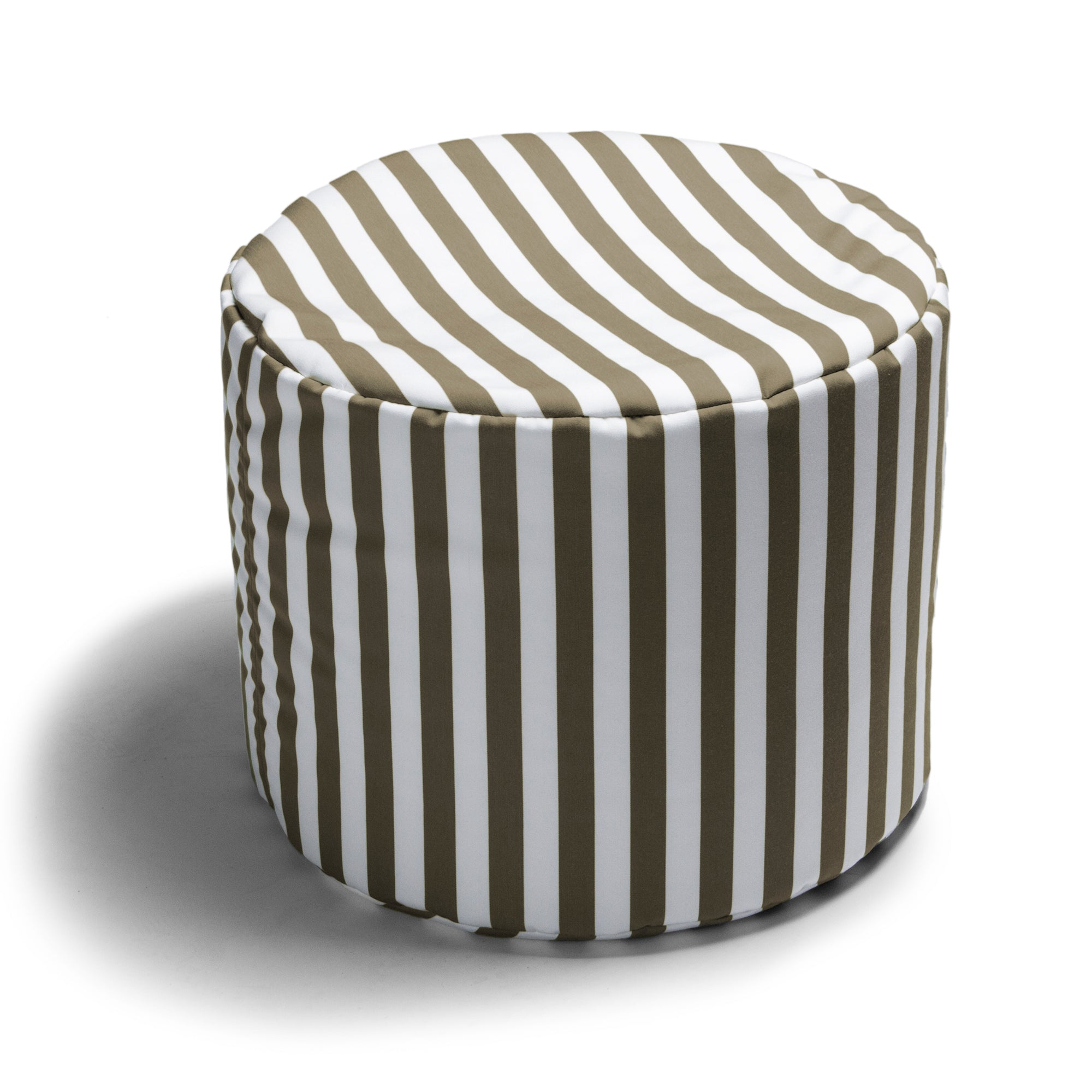  Jaxx Spring Outdoor Ottoman - Taupe Stripes - Bonton