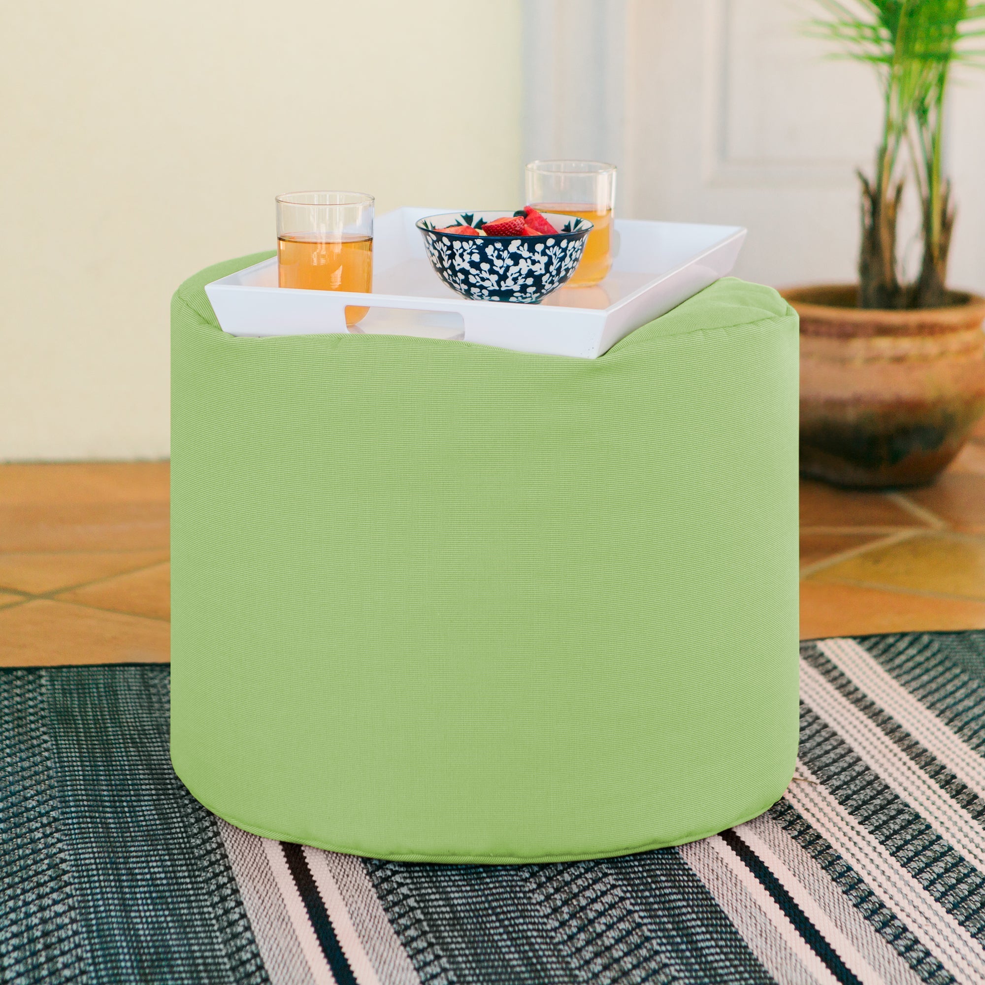  Jaxx Spring Outdoor Ottoman / Side Table - Parrot - Bonton