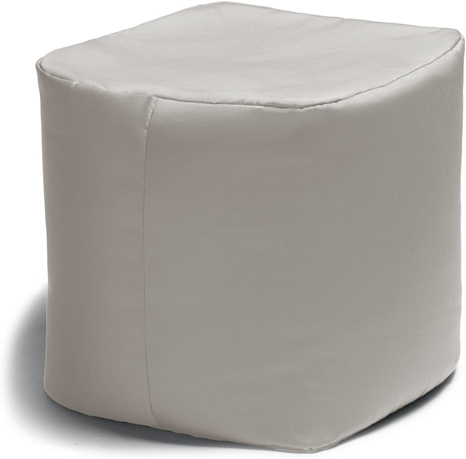  Jaxx Luckie Outdoor Patio Bean Bag Ottoman - White - Bonton