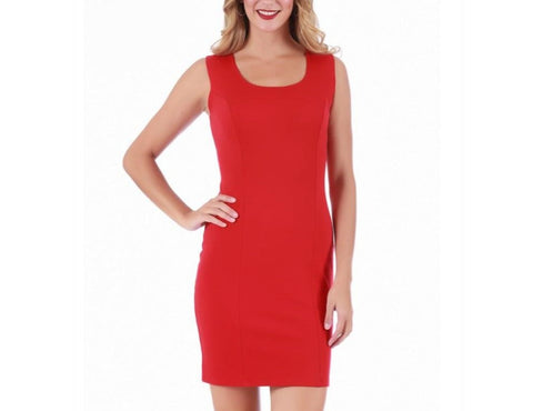InstantFigure Short Square-Neck Sleeveless Panel Dress 168033