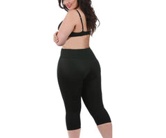 InstantFigure Curvy Plus Size Women Cropped Leggings 16804MC