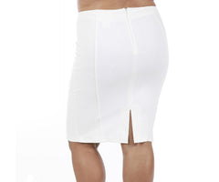 InstantFigure Curvy Plus Size Short Pencil Skirt With Back Zip 16807MC
