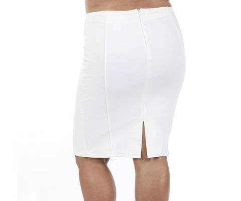 InstantFigure Curvy Plus Size Short Pencil Skirt With Back Zip 16807MC