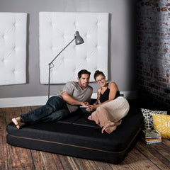 Zipline Convertible Sleeper Loveseat & Ottomans - Denim