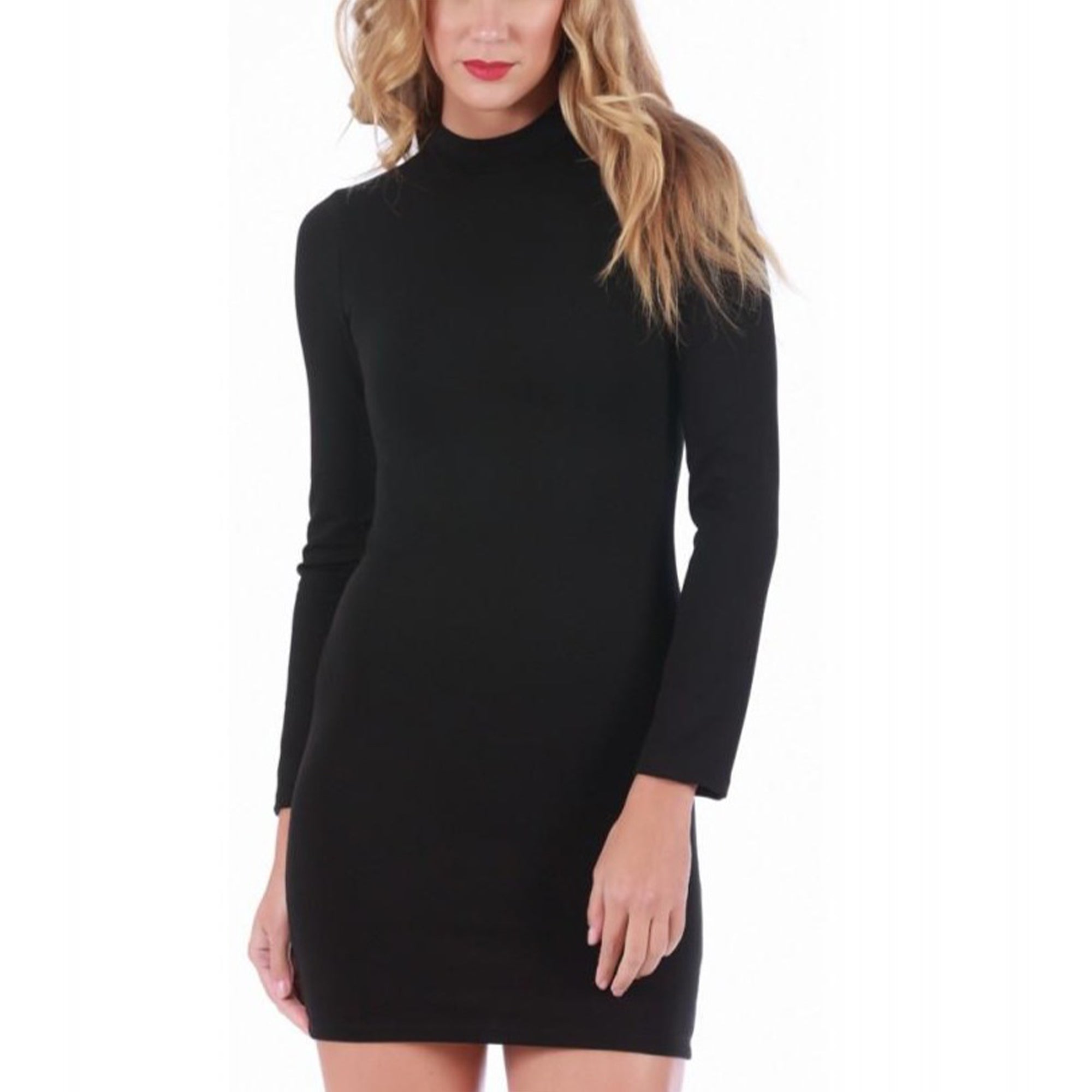  InstantFigure InstantFigure Mini Dress Long Sleeves 16922D - Black - Bonton