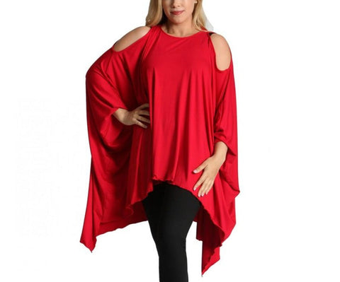 InstantFigure InstaWrap Tunic Shahl With Cold Shoulders 169COTU