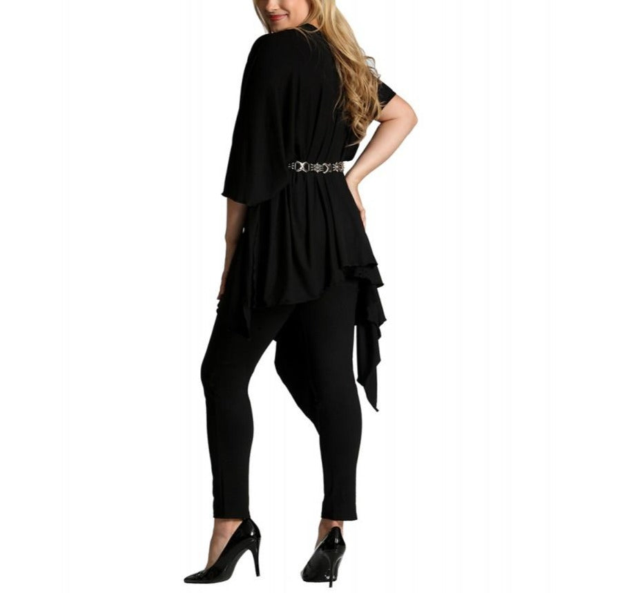  InstantFigure InstantFigure InstaWrap Versatile Short Shahl With Arm Holes 169COMT - Black - Bonton