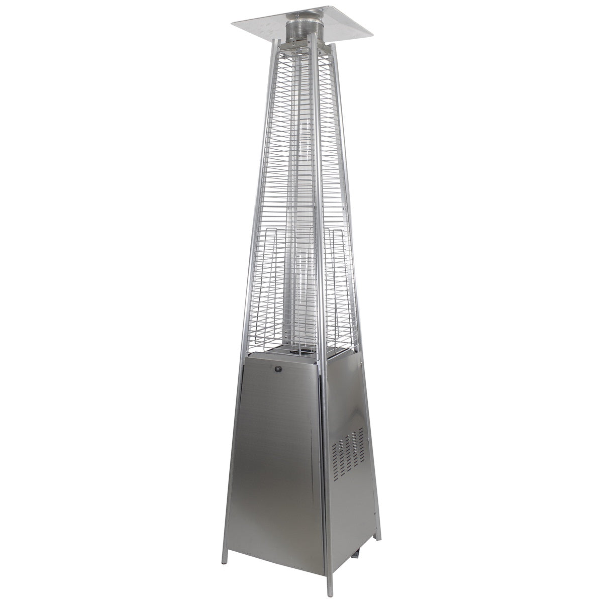  Northlight Pyramid Glass Tube Outdoor Gas Patio Heater  44 000 BTU Stainless Steel Finish - Default Title - Bonton