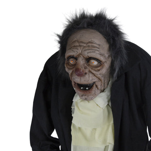 Lighted and Animated Scary Butler Standing Halloween Decoration - 5'